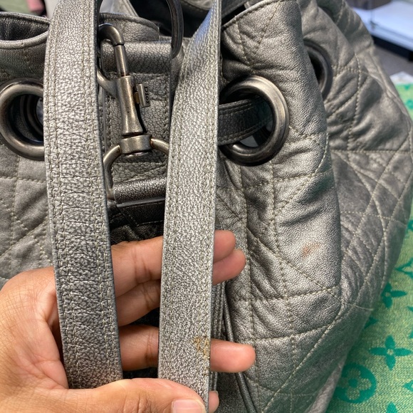 Dior Drawstring Can age Quilted leather bag - Picture 6 of 11